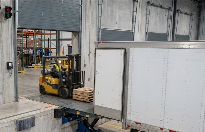 Loading dock truck laoding